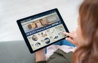 Woman doing shopping online with digital tablet